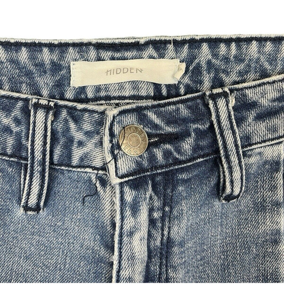 Hidden Jeans Women Size 29 Seam Detail Slit Pockets Med Wash Boho Hippie - Picture 2 of 10